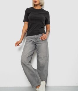 Футболка женская однотонная, цвет грифельный, 241R1800