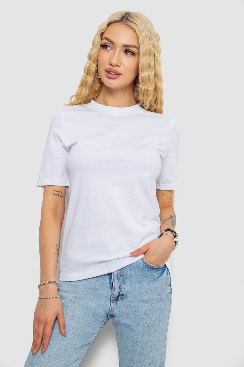 Футболка женская однотонная