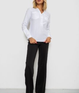 Блуза однотонная, цвет белый, 230R96-12