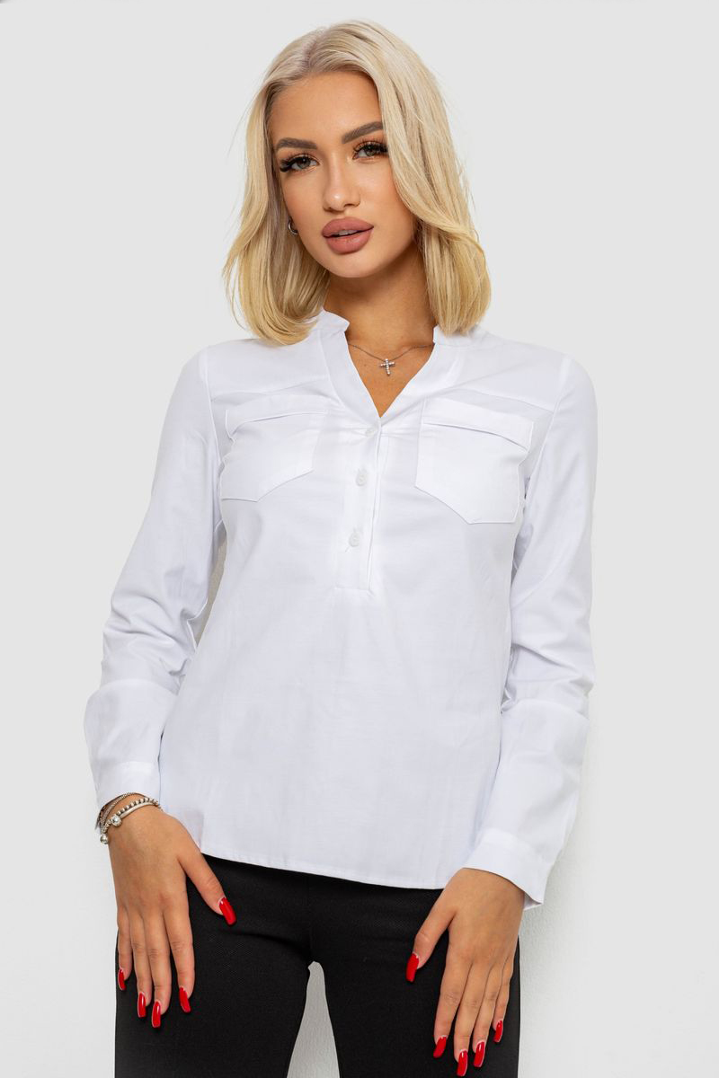 Блуза однотонная