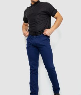 Брюки мужские стрейч, цвет синий, 244RF808