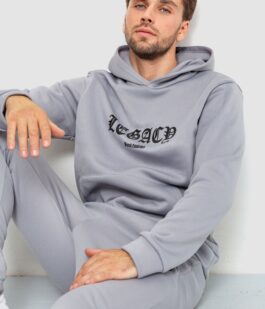 Спортивный костюм мужской на флисе, цвет светло-серый, 238R57046