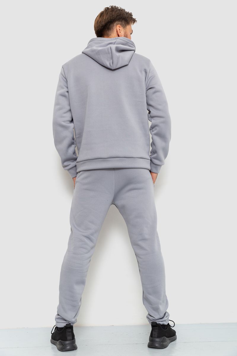 Спортивный костюм мужской на флисе, цвет светло-серый, 238R57046 — изображение 5
