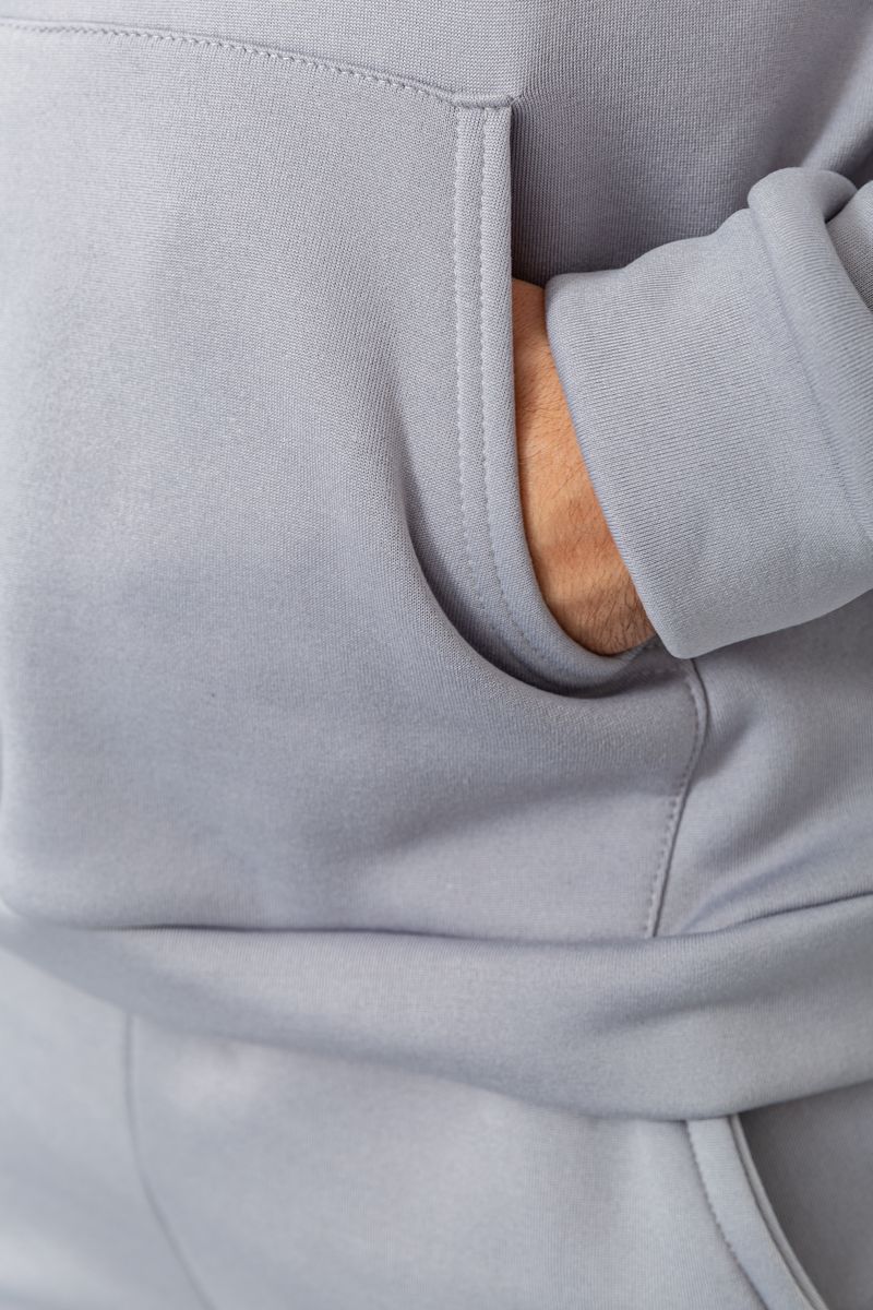 Спортивный костюм мужской на флисе, цвет светло-серый, 238R57046 — изображение 7