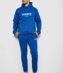 Спортивный костюм мужской на флисе, цвет электрик, 238R57046