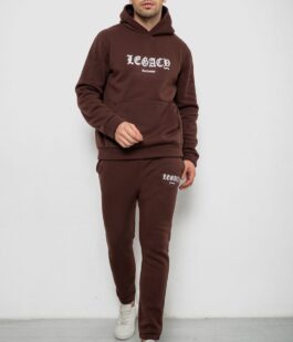 Спортивный костюм мужской на флисе, цвет шоколадный, 238R57046