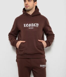 Спортивный костюм мужской на флисе, цвет шоколадный, 238R57046