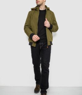 Куртка мужская демисезонная с капюшоном, цвет хаки, 244RL-9882AL