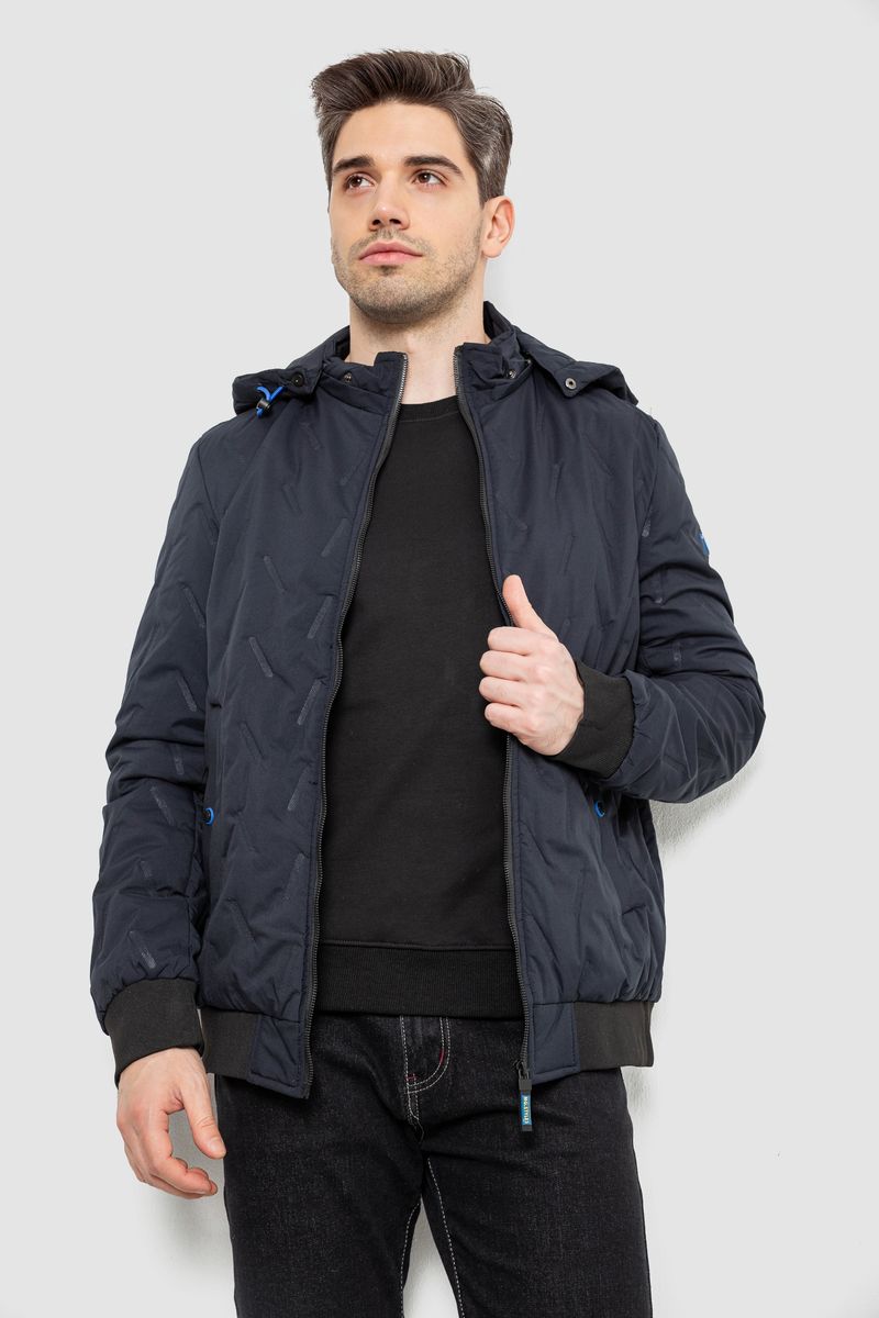 Куртка мужская демисезонная с капюшоном, цвет синий, 244RL-9882AL — изображение 5