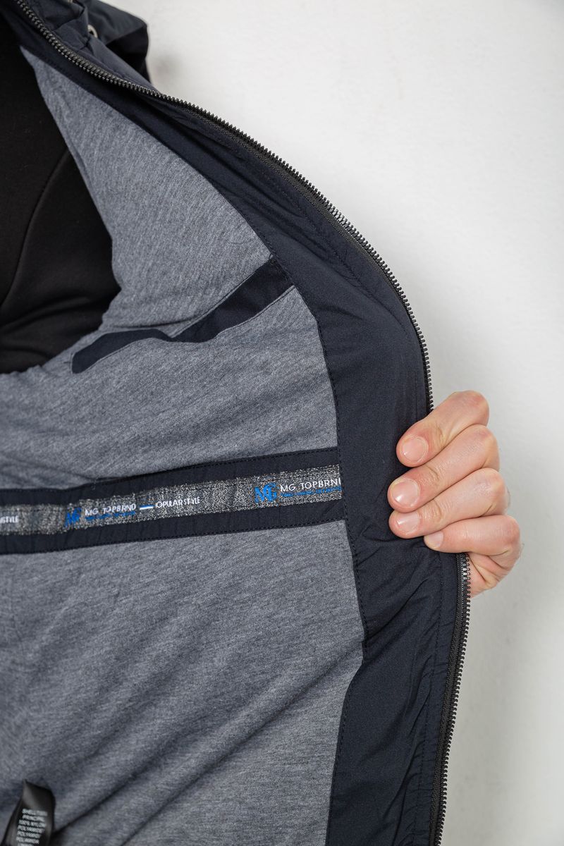 Куртка мужская демисезонная с капюшоном, цвет синий, 244RL-9882AL — изображение 7