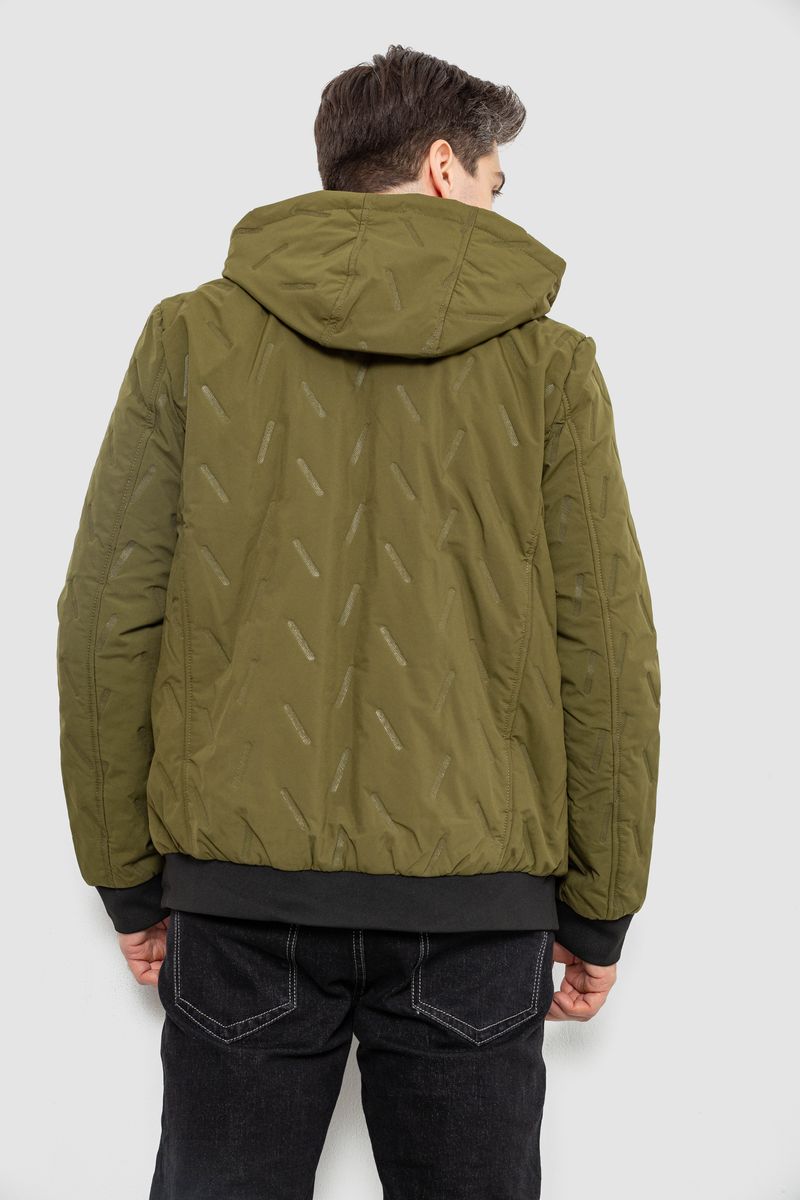 Куртка мужская демисезонная с капюшоном, цвет хаки, 244RL-9882AL — изображение 4
