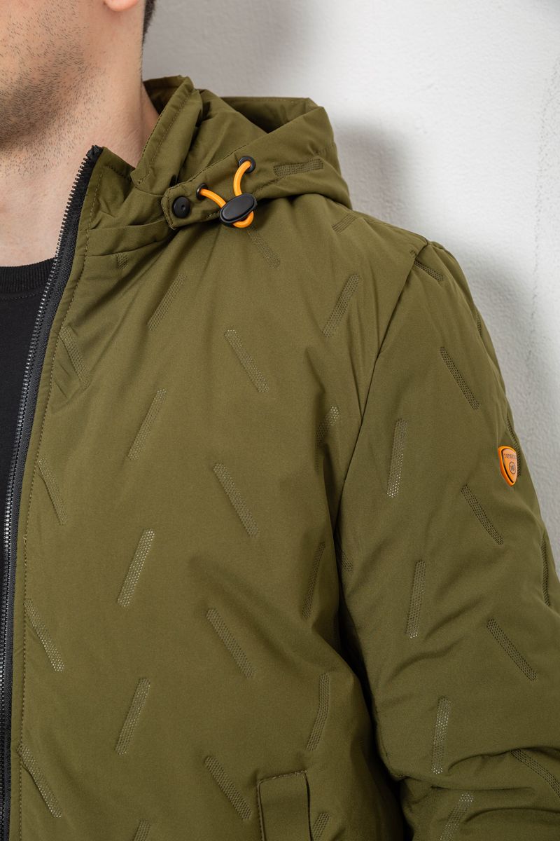 Куртка мужская демисезонная с капюшоном, цвет хаки, 244RL-9882AL — изображение 5