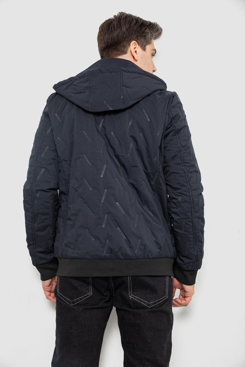 Куртка мужская демисезонная с капюшоном, цвет синий, 244RL-9882AL — изображение 4