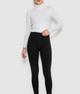 Лосини на меху бесшовные, цвет черный, 139R579-1