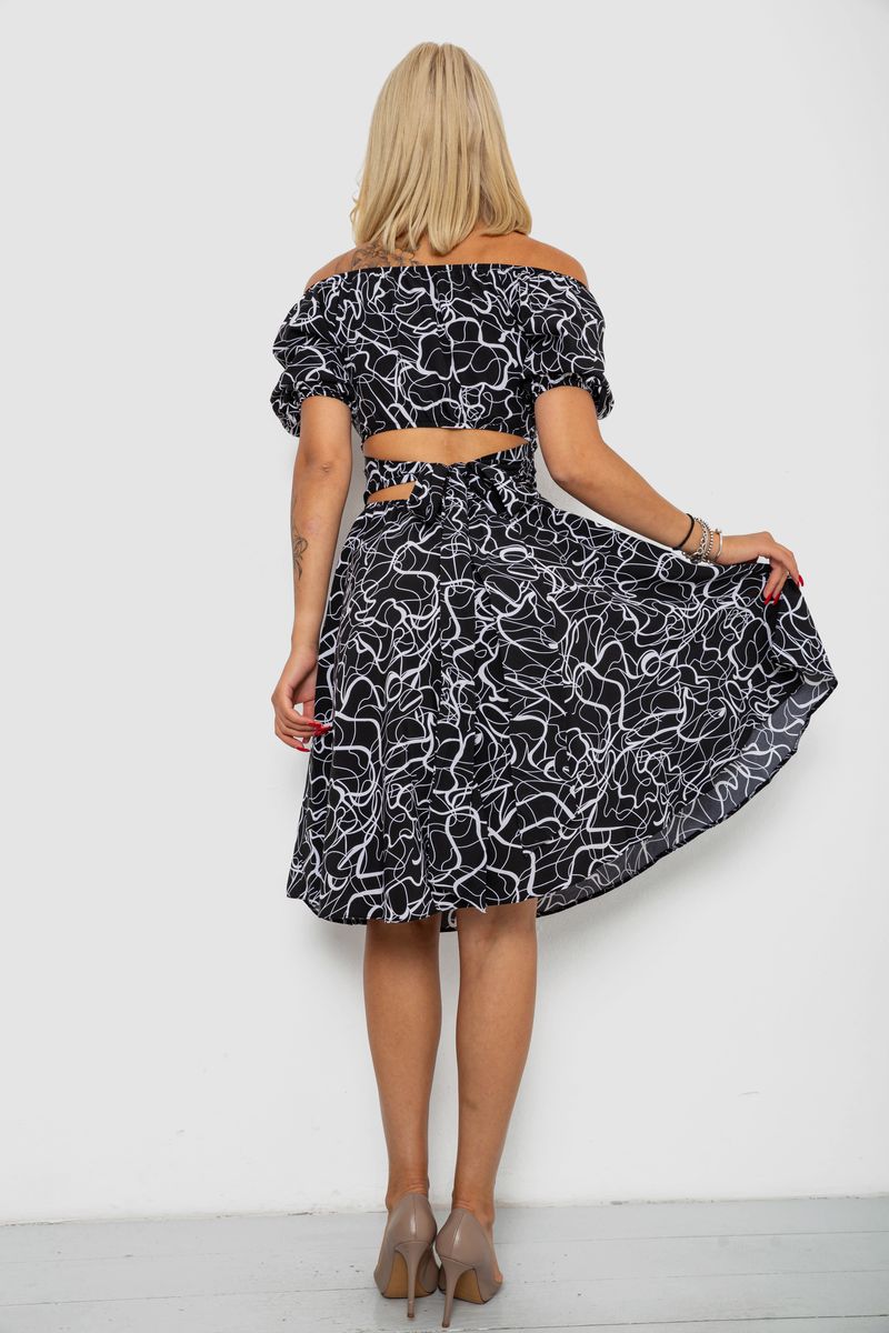 Платье софт с принтом, цвет черный, 230R1010-5 — изображение 4