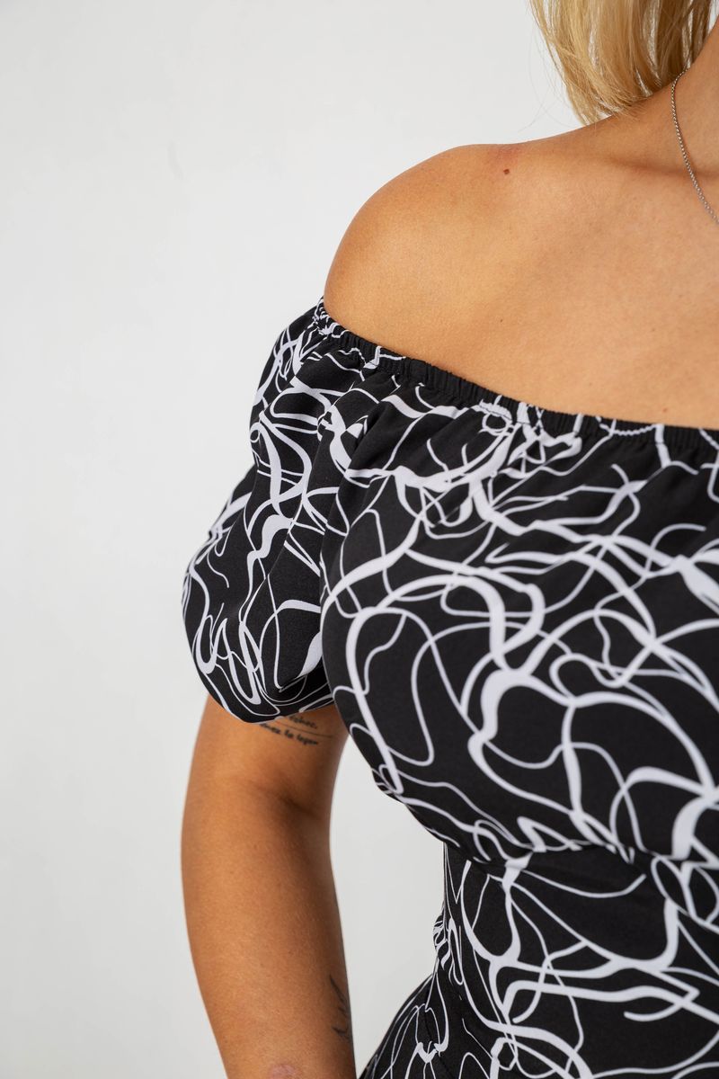 Платье софт с принтом, цвет черный, 230R1010-5 — изображение 5