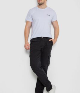 Штаны мужские с карманами, цвет черный, 244R2078