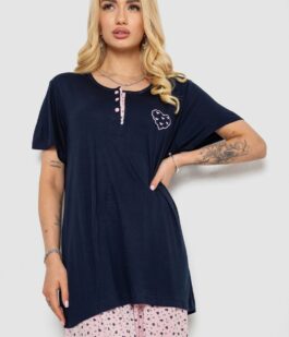 Пижама женская с принтом, цвет синий, 243R7028