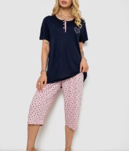 Пижама женская с принтом, цвет синий, 243R7028