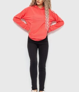 Худи женский с капюшоном, цвет коралловый, 182R8030