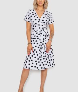 Сарафан в горох, цвет белый, 241R166