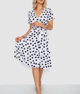 Сарафан в горох, цвет белый, 241R166