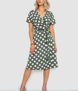 Сарафан в горох, цвет хаки, 241R166