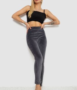 Лосины велюровые утепленные, цвет серый, 238R58643