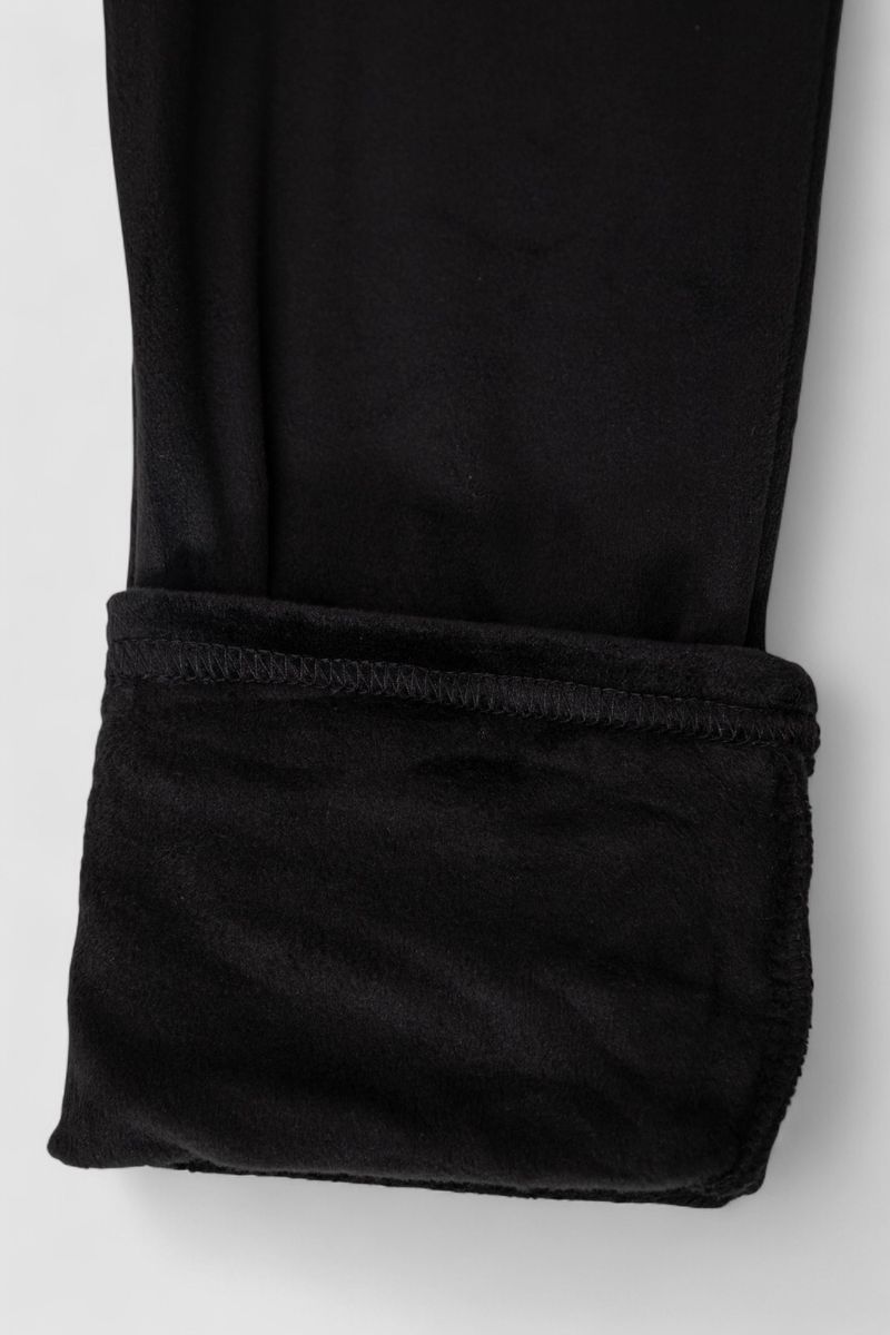 Лосины велюровые утепленные, цвет черный, 238R58643 — изображение 6