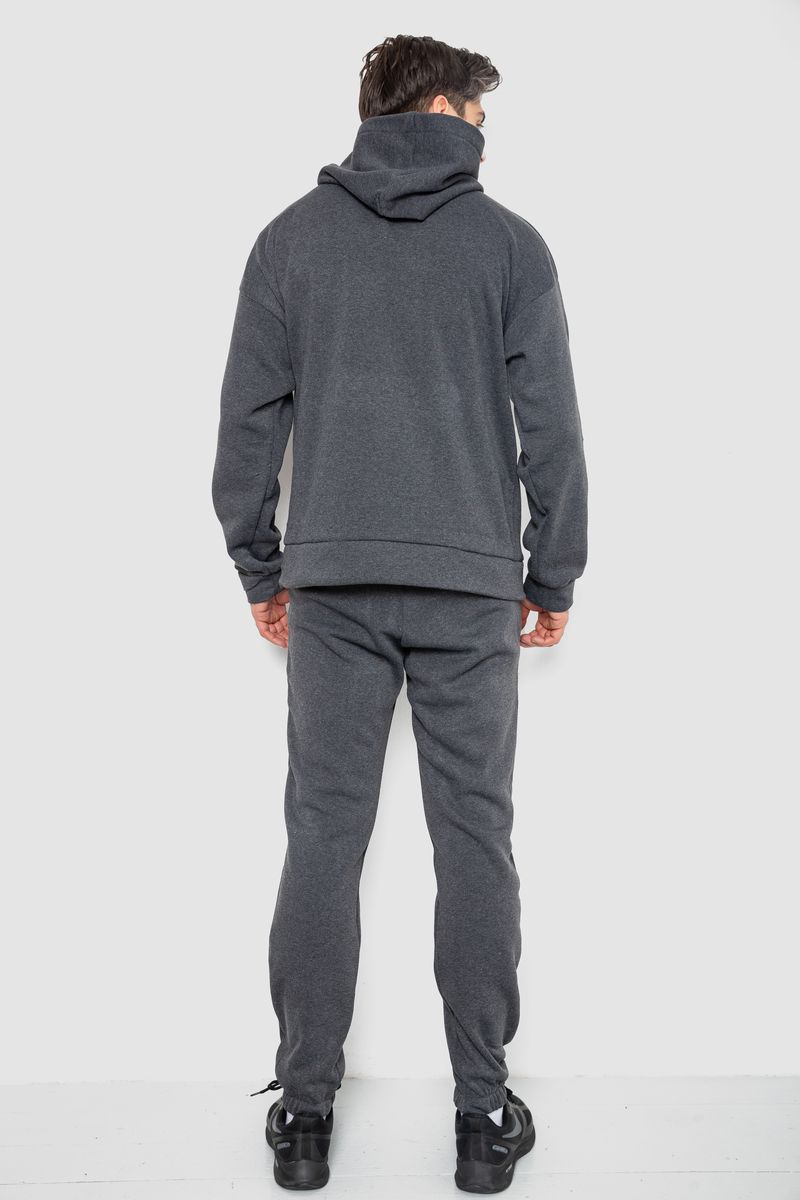 Спортивный костюм мужской на флисе, цвет темно-серый, 177R235 — изображение 4