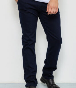 Брюки мужские стрейч, цвет темно-синий, 244RF803