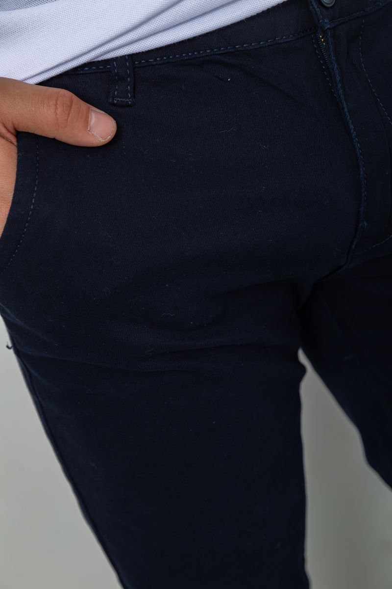 Брюки мужские стрейч, цвет темно-синий, 244RF803 — изображение 5