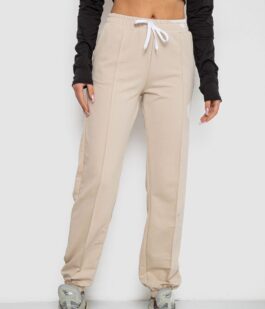 Спорт штани женские, цвет светло-бежевый, 247R4670-1