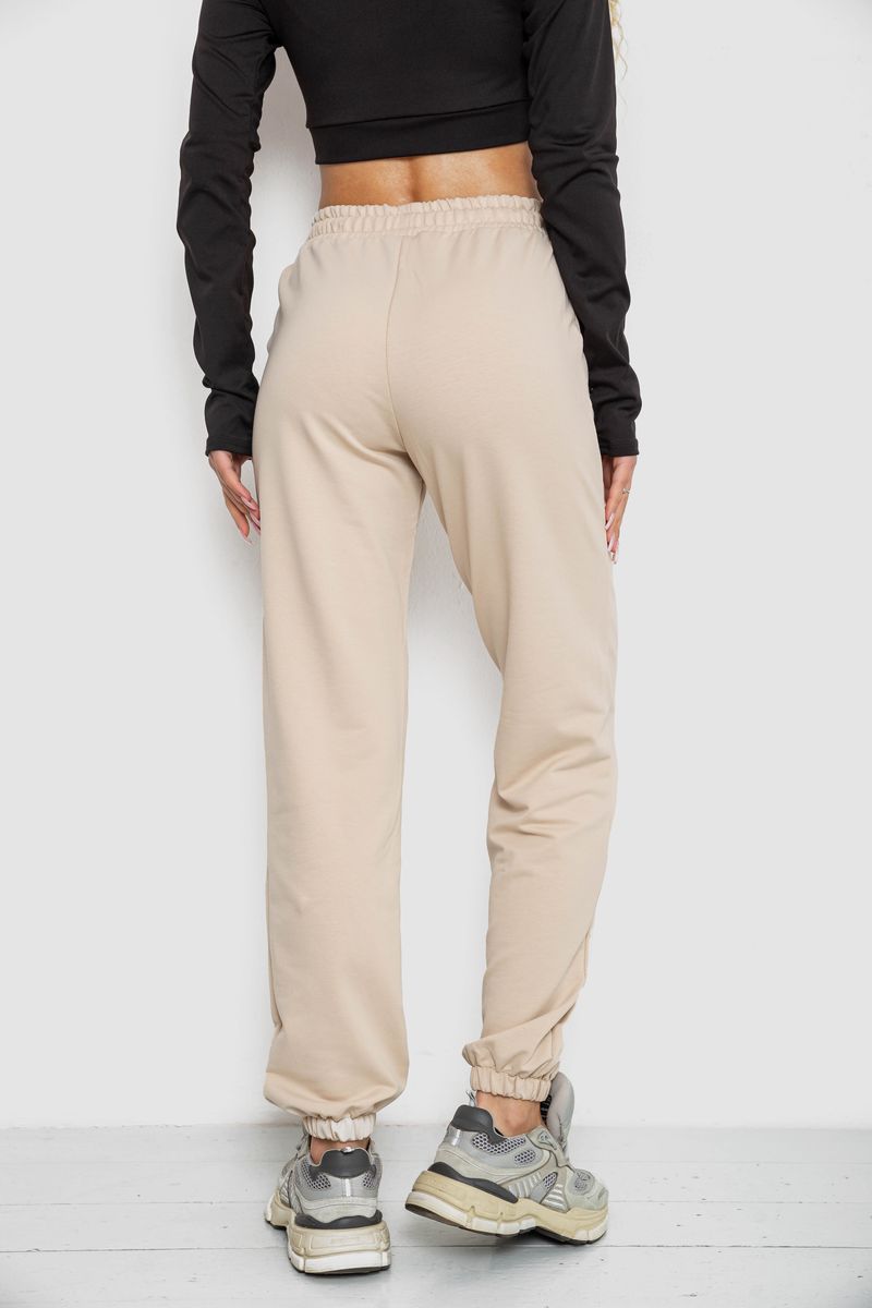 Спорт штани женские, цвет светло-бежевый, 247R4670-1 — изображение 4