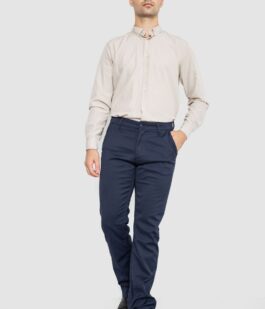 Брюки мужские классические, цвет темно-синий, 244RFH307-2