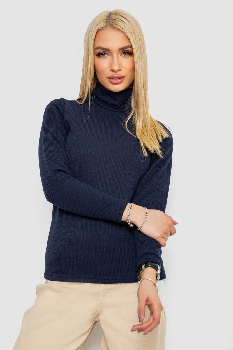 Гольф женский на флисе в рубчик