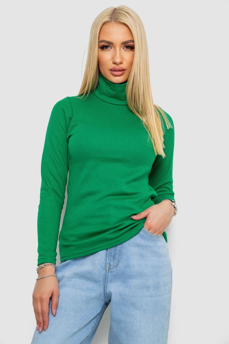 Гольф женский на флисе в рубчик