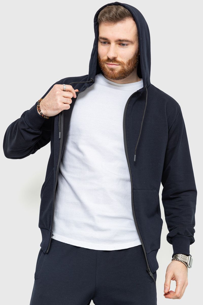 Спорт костюм мужской демисезонный, цвет темно-синий, 241R175 — изображение 5