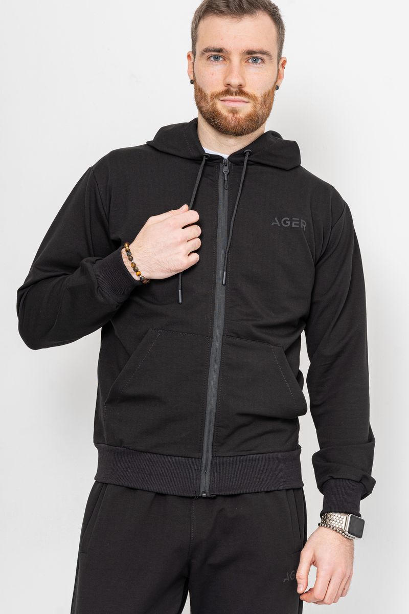 Спорт костюм мужской демисезонный, цвет черный, 241R175 — изображение 8