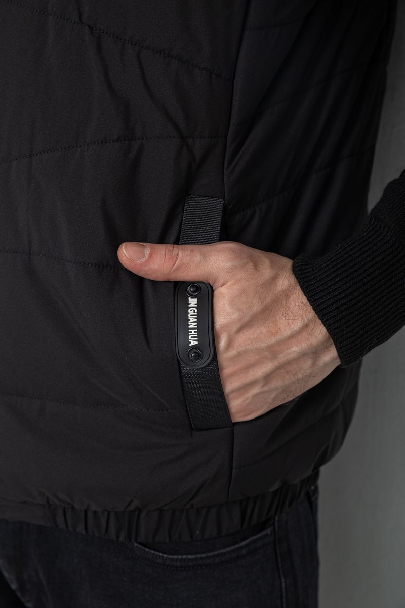 Жилетка мужская демисезонная двухсторонняя, цвет черно-красный, 244R99002 — изображение 7