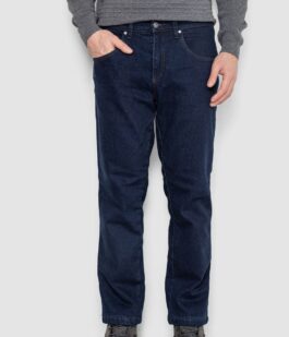 Джинсы мужские утепленные на флисе, цвет синий, 129R9834