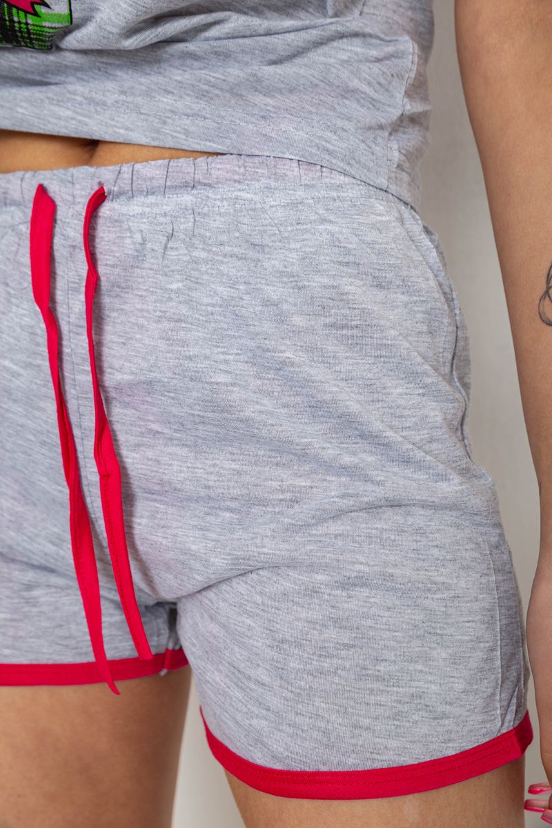 Пижама женская с принтом, цвет серо-малиновый, 238RB40 — изображение 6