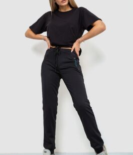 Спортивные штани женские, цвет черный, 244R526