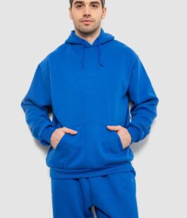 Спортивный костюм мужской на флисе, цвет электрик, 244R9162