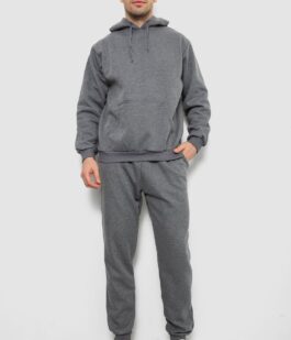 Спортивный костюм мужской на флисе, цвет серый, 244R9162