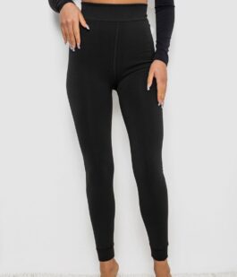 Лосины утепленные на меху, цвет черный, 139RF1362