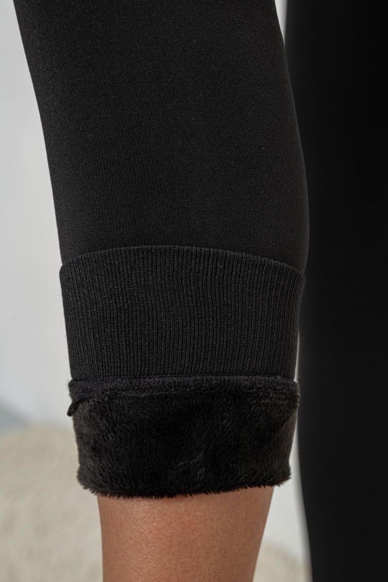 Лосины утепленные на меху, цвет черный, 139RF1362 — изображение 6