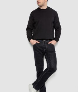 Джинсы мужские демисезонные, цвет черный, 243R8118