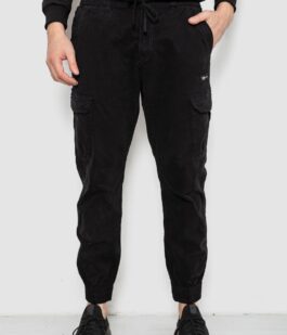 Штаны мужские однотонные, цвет черный, 244R1693