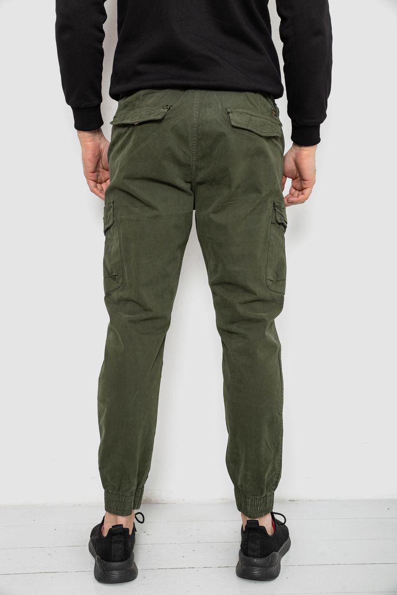 Штаны мужские однотонные, цвет хаки, 244R1693 — изображение 4